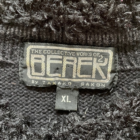 Vtg Berek by Takako Sakon Colorful Colorblock Leopard Cardigan - Sz XL - Picture 10 of 15